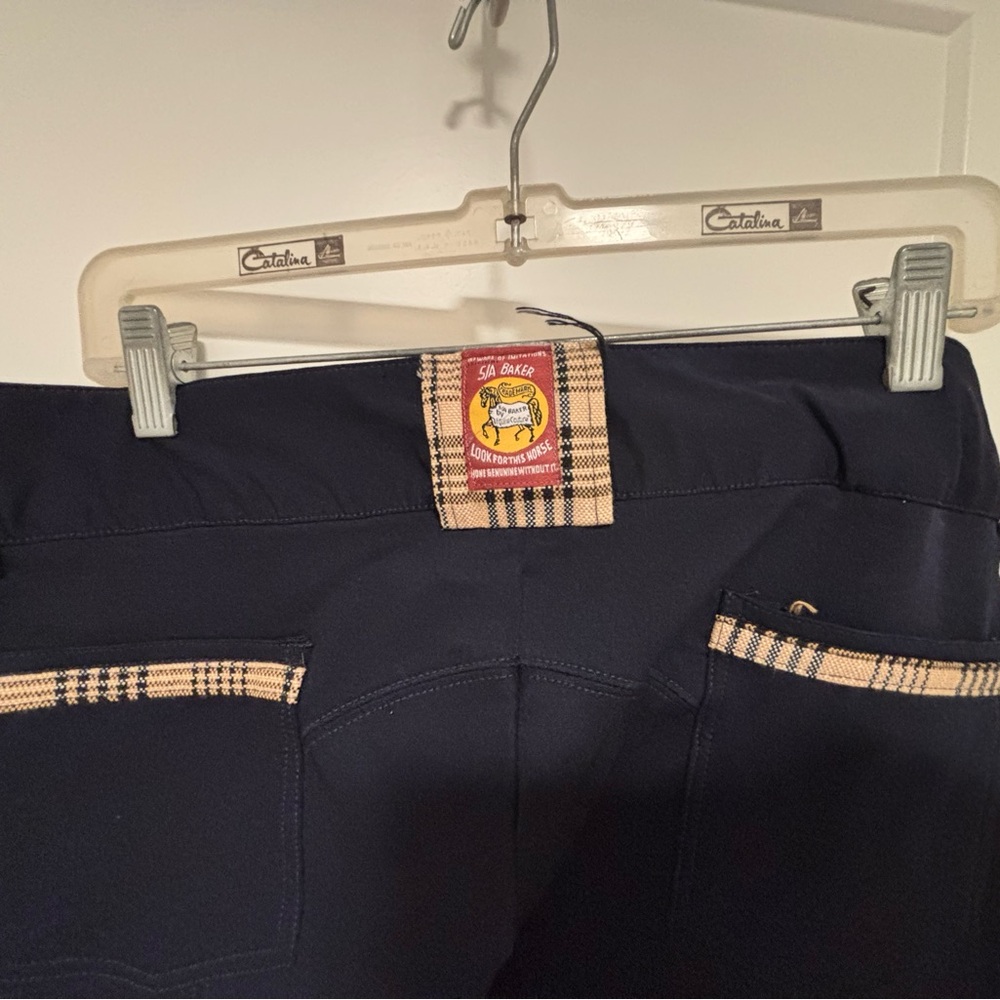 Bakers Black Joggers with Tan Plaid Detail - Picture 4 of 5